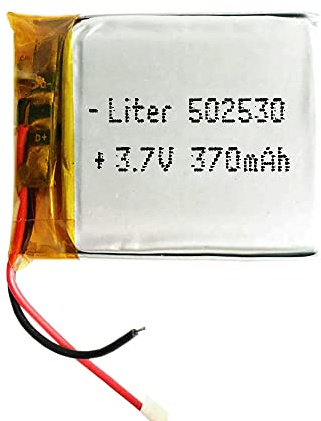 Batterie 502530 LiPo 3.7V 370mAh 1.369Wh 1S 5C Liter Energy Battery pour l'électronique Rechargeable Téléphone Portable Smartwatch GPS - Ne Convient Pas à la Radiocommande 32x25x5mm (370mAh|502530)