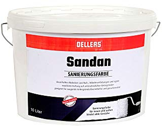 OELLERS Sandan, Ruß- und Nikotinsperre, 2,5 Liter, weiß, Isolier- und Absperrfarbe, hochwertige Renovierungsfarbe für innen und außen, bindet üble Gerüche