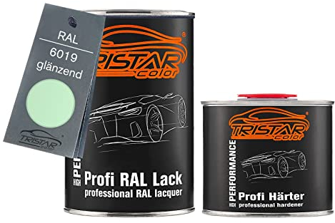 RAL 6019 Weissgrün brillant Pot de peinture automobile 2K 1,5 litre / 1500 ml durcisseur inclus