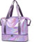 ZIOSINM Borsone Palestra Grande, Borsone da Viaggio Donna Impermeabile Elegante, Borsa Palestra Borsone Piscina con Scomparto Umido & Scomparto per Scarpe (Viola)