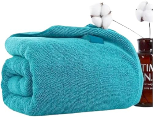 Extra stort premium överdimensionerat jumbo badlakan – 150 x 200 cm – 100 % egyptisk bomullshanddukar supermjuka snabbtorkande och absorberande enormt badlakan 600 GSM (blågrön/turkos)
