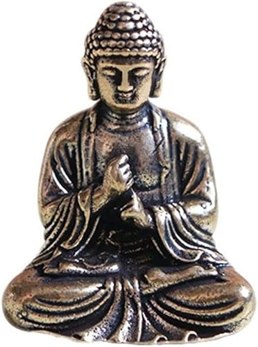 Calsgkspray Mini Small Meditation Buddha Statue Hand Painted Yoga Figurine Collectible Craft Feng Shui Sculpture Decor for Home Office Shelf Desktop Products