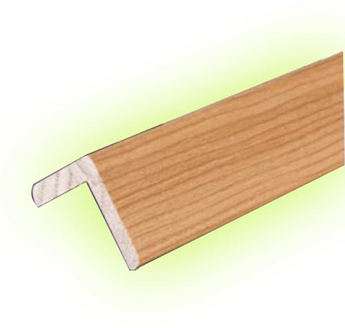 QSPNVFB Bois Moulure Murale en T, Baguette D’Angle De Protection, Bande De Protection De Mural Cornière Bande De Bordure pour Porte, Porte, Armoire(Oak,L80 CM X W 2.6 CM)