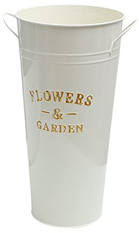 Happyyami Vintage Eisen Blumen Eimer Robuster Blumentopf Retro Henkel Vielseitiger Blumentopf Für Sukkulenten Und Frische Blumen Dekorativer Pflanzkübel Für Fensterbank Und Schreibtisch