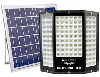ZKLGS Lumiere Solaire Exterieur, Projecteur Solaire LED à Large Faisceau, 8000w, réflecteur étanche for l'extérieur, avec télécommande pour Jardin, Garage