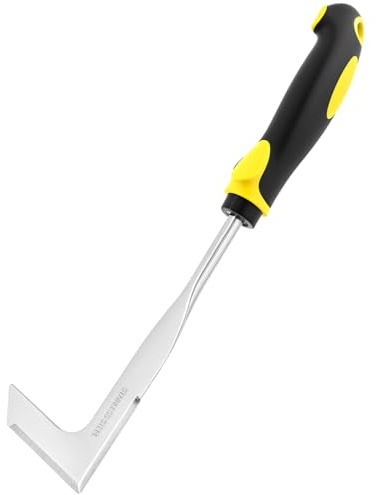 QWORK® estirpatore Erbacce Manuale in Acciaio Inox, Coltello per Erbacce con Impugnatura ergonomica, per la rimozione di Muschio ed Erbacce