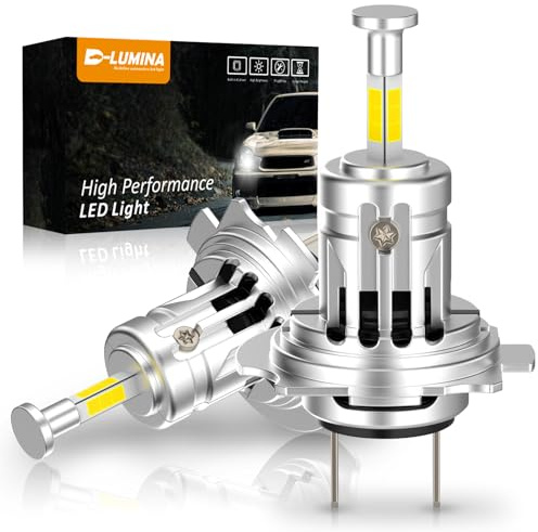 D-Lumina H7 LED-lampa 360° belysning, 120 W, 2 8 000 LM, lampa för led h7 bil 12 V vit 6 500K, strålkastarsats 600 % superljus ersättning för halogen