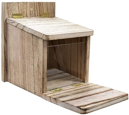 para Ardillas, Casa De Madera para Comida De Ardillas Listadas, Estación para Arbóreas, para Exterior, Jardín Trasero, Patio, Árbol, Ventana, Picnic