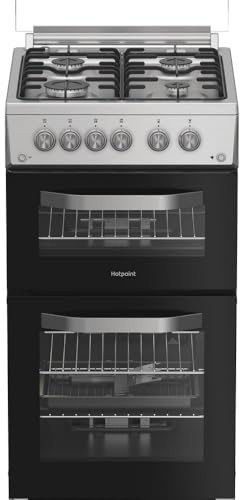 Hotpoint HTG5GCWL 50cm wide Single Oven Gas Cooker - White - A+/A Rated
