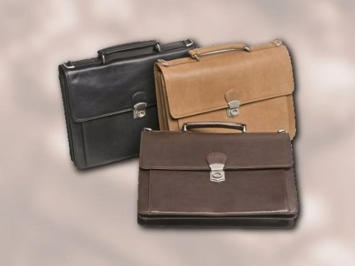 Aktentasche Branco Exquisit echt Rindleder top modern cognac