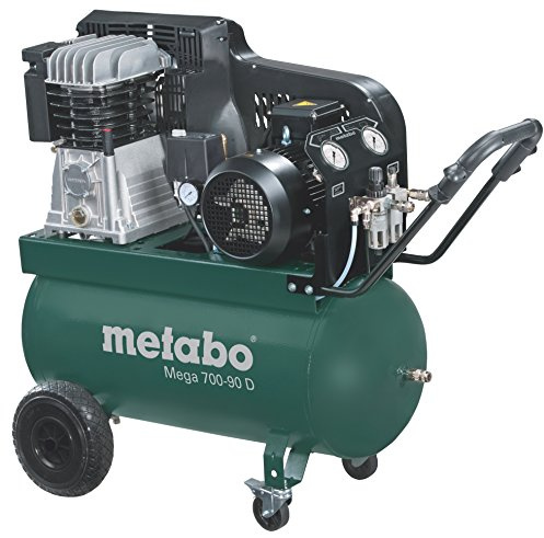 Metabo Kompressor Mega Mega 700-90 D (601542000) Karton, Ansaugleistung: 650 l/min, Füllleistung: 520 l/min, Effektive Liefermenge (bei 80% max. Druck): 450 l/min