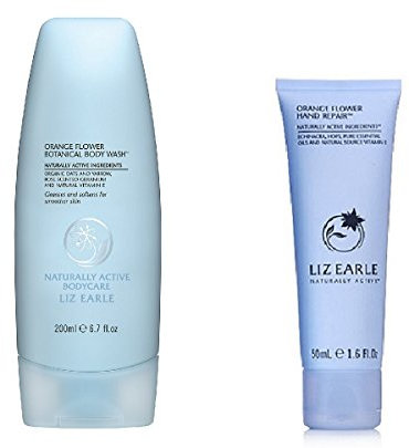 Liz Earle Orange Flower Botanical Body Wash and Hand Repair Duo