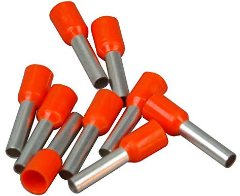 Kopp 354412092 Lot de 25 Embouts de câble avec col en Plastique Orange 4 mm²