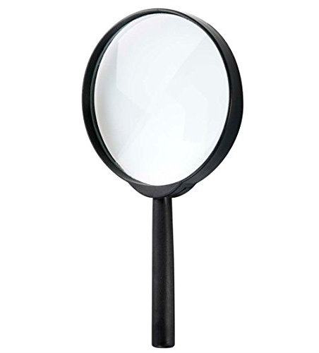Amakando Detektiv Lupe Vergrößerungsglas 20 cm Forscher Leselupe Streber Handlupe Rentner Lesehilfe Agenten Accessoire
