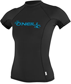 O'Neill - Camiseta de Neopreno para Mujer con protección UV, Manga Corta, Cuello Redondo Negro Negro Talla:Medium