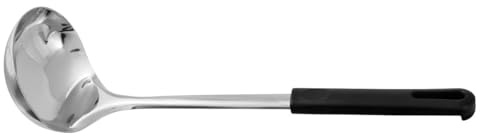 Fackelmann Cucharón de Sopa (Negro de Acero Inoxidable/PP, Black/Silver