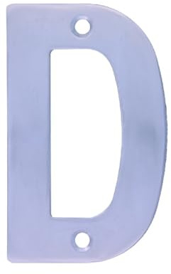 Amig - Letra D de Acero Inoxidable para Atornillar en Interior y Exterior - 100 mm - Resistente - Para Portales, Paredes o Fachadas - Acabado Plateado