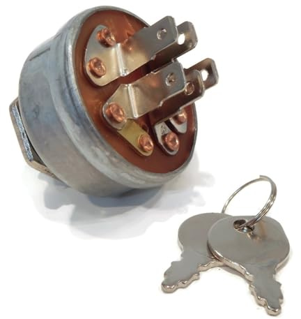 The ROP Shop | Ignition Key Switch & Keys fits John Deere 110 112 120 140 200 208 210 212 214