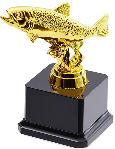 Small Fish Trophy, Golden Fishing Award for Tournaments and Competitions 7.6 x 12.7 cm (3x5 inches)