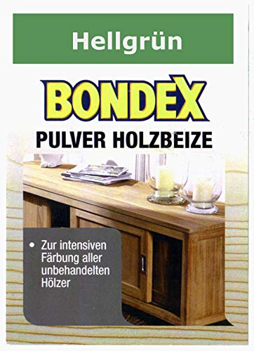 Bondex Holzbeize Pulverbeize Beutelbeize Beize auf Wasserbasis für Möbel 5er Pack (hellgrün)