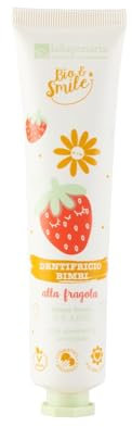 La Saponaria | Dentifricio Lenitivo Bimbi Fragola, Dentifricio lenitivo per bambini da 0 a 6 anni. A base di Calendula, Aloe Vera e dal sapore di Fragola, Senza fluoro, 75ml