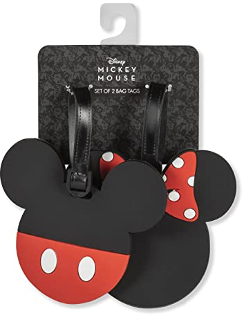 Peers Hardy - Disney Mickey M Disney Mickey & Minnie Mouse Black and red 2 Piece Luggage Tags