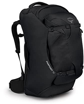 Osprey Europe Farpoint 70 Herren-Reisesack, Schwarz, Einheitsgröße,