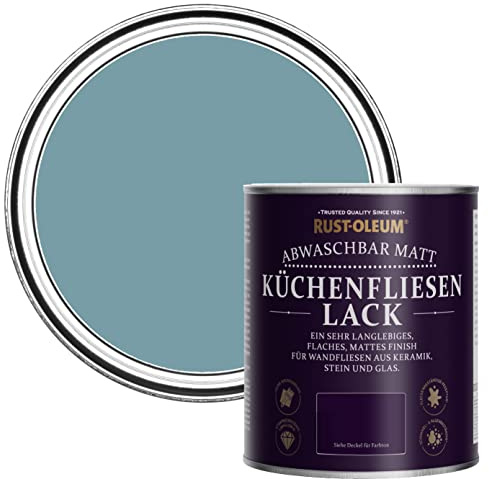 Rust-Oleum Blue water resistant Kitchen Tile Paint in Matt Finish - Pacific State 750ml