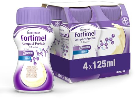 Nutricia Fortimel Compact Protein Nutritional Supplement Vanilla Flavour - 4 x 125ml