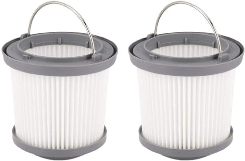 Ezweiji 2 Teiliger Filterer Satz,Rund Filter Lamellenfilter Patrone Kunststoff Filter Ersatz Fit,Staubsaugerfilter Geeignet Für Black & Decker DustBuster PVF110, PHV1210, PV1020L/PD11420L PHV1810