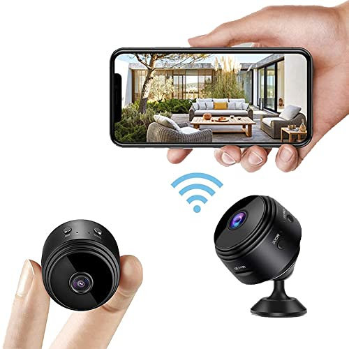 Mini Spy Camera, Wireless Camera 1080P Full HD with Audio and Video, Hidden Secret Baby Monitor Home Security Surveillance Cam with Night Vision Motion Detection for Outdoor/Indoor