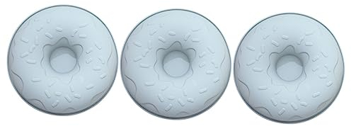OQHAIR 3 Pezzi Stampo Ciambella Stampi in Silicone per Sapone Teglia Antiaderente Vassoi da Dessert Mousse in Silicone Stampo per Ciambella in Silicone Ciambella Torta Biscotto Strumento