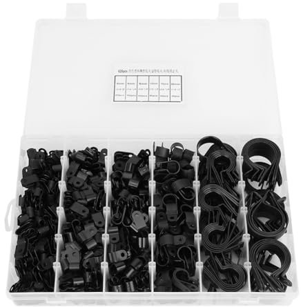 ANKROYU 625 Stück Nylon-Kabelklemme, verstellbare Kunststoff-Kabelklemme, robuste Kabelklemme, Kabelmanagement-Klemme für den elektronischen Automobilgarten