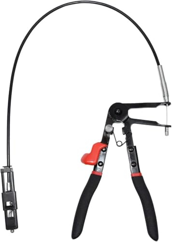 Thsakzo 24 Flex Cable-Type Ratchet Hose Clamp Pliers for Car Pipe Repair | Long Reach Design for Fuel Oil Line & Tight Engine Bay Maintenance
