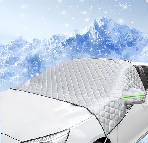 KHDWOB Frontscheibenabdeckung Winter für FIAT Ducato 2014-2022 2023, Auto Frontscheibenabdeckung, Faltbar Scheibenabdeckung, Frontscheibenabdeckung für Gegen Schnee, EIS,145×230CM