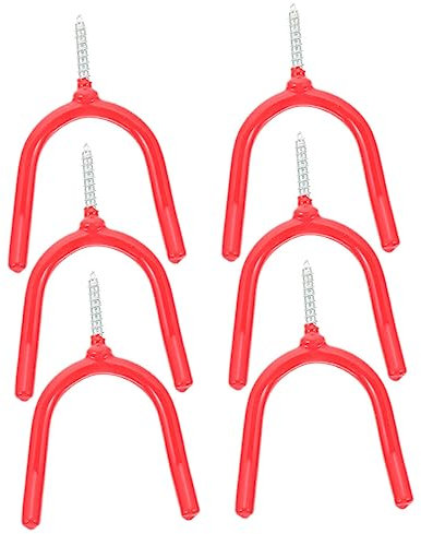 FONDOTIN 6pcs Metal Garage Hooks Multi-Function Wall Storage Hangers for Garden Tools Heavy Duty Utility Hooks for Garage Shed and Basement Organization