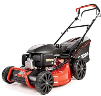 Hahn & Sohn Cedrus Tondeuse à gazon à essence AL - Largeur de coupe autopropulsée - Boîtier en aluminium - Fonction mulching - Panier collecteur de 65 l - Moteur puissant - Éjection arrière - Jardin
