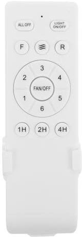jojofuny Télécommande Universelle pour Ventilateur de Plafond : minuterie et Vitesse 1/2/4 h pour plafonnier encastré