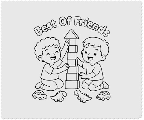 Azeeda 2 x 'Best Friend Boys' Lens Cleaning Cloths (LC00036725) | Microfibre Cloths for Glasses, Sunglasses, Phones, Cameras and Screens