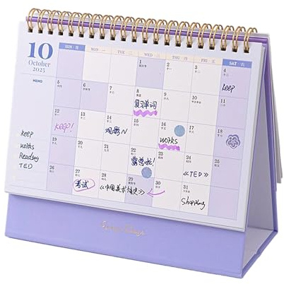 Calendrier De Bureau 2026 - Planificateur de Bureau à avec 2 Autocollants - Calendrier 2026 pour le,Pour Travail Étude École Voyage Vacances Noël Fête Maison Chambre Chambre Bébé Appartement