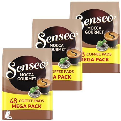 Senseo Mocca Gourmet, Nouveaux Design, Lot de 3, 3 x 48 Dosettes de Café