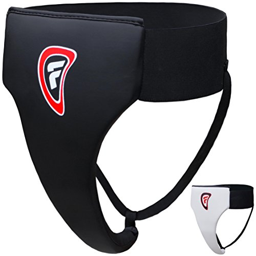 Farabi Sports Female Ladies Groin Guard Protector Kick Boxing Mix Martial Arts Women's (L/XL, Black)