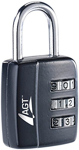 AGT Reisekoffer Schloss: Reise-Koffer- & Gepäck-Schloss, 3-stelliger Zahlencode, 29 mm (Koffer Vorhängeschloss, Gepäcksicherungs Schloss, Kofferwaage)