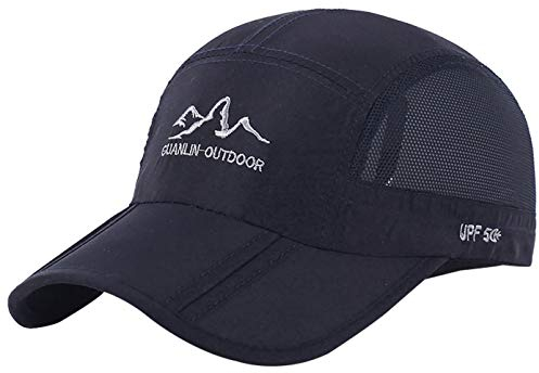 AIEOE Erwachsener Kappe UV-Schutz Cap Basecap Luftdurchlässig Sport Kappe Sonnenschutz Snapback - Navy Blau