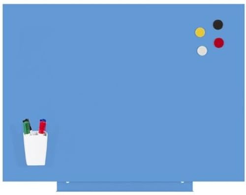 Rocada | Blaue Marker-Tafel | Blaue Magnettafel ohne Rahmen | Magnettafel für die Wand | Patentiertes Befestigungssystem mit Magnet | Blaue Tafel 55 x 75 cm