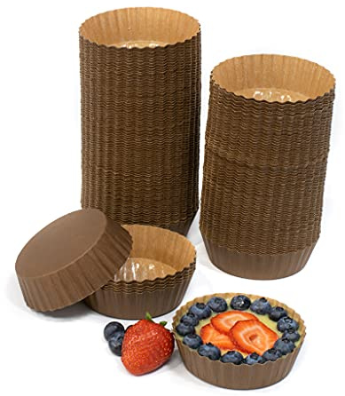 JA Kitchens Ridged Paper Coated Baking Cup - Sturdy for Baking and Serving (150)