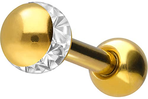 PIERCINGLINE Chirurgenstahl Ohrpiercing | EPOXY-RING-KUGEL | Piercing Schmuck Ohr Stecker Helix | Farb & Größenauswahl