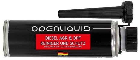 OPENLIQUID Diesel AGR & DPF Nettoyant & protection – Additif essence – Auto – Filtre à particules diesel & nettoyant AGR – Réduit la formation de suie, dissout les dépôts (2 x 300 ml)