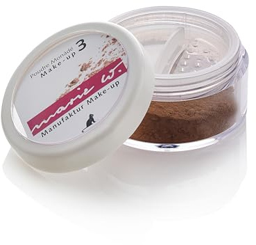 marie w. - Make Up Puder Nr. 3, ergiebiges Puder-Make-up für den mittleren Teint - vegane Naturkosmetik - 5 g