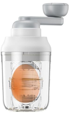 Shaker per uova manuali – Shaker per uova strapazzate | centrifuga manuale per uova | Kitchen Helper centrifuga per uova bollite, frullatore per uova dorate, cuscinetto in gomma antiscivolo, gallo